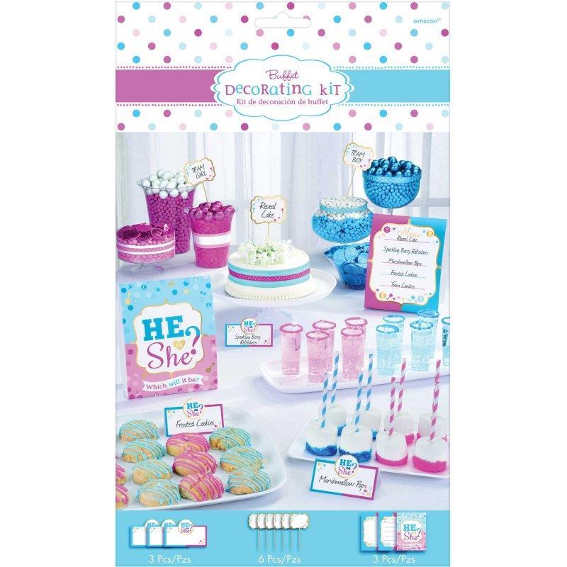 Girl Or Boy? Gender Reveal Buffet Table Decorating Kit