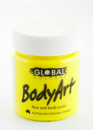 Face Paint Yellow Fluro 45ml Tub