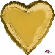 Balloon Foil 45cm Heart Gold