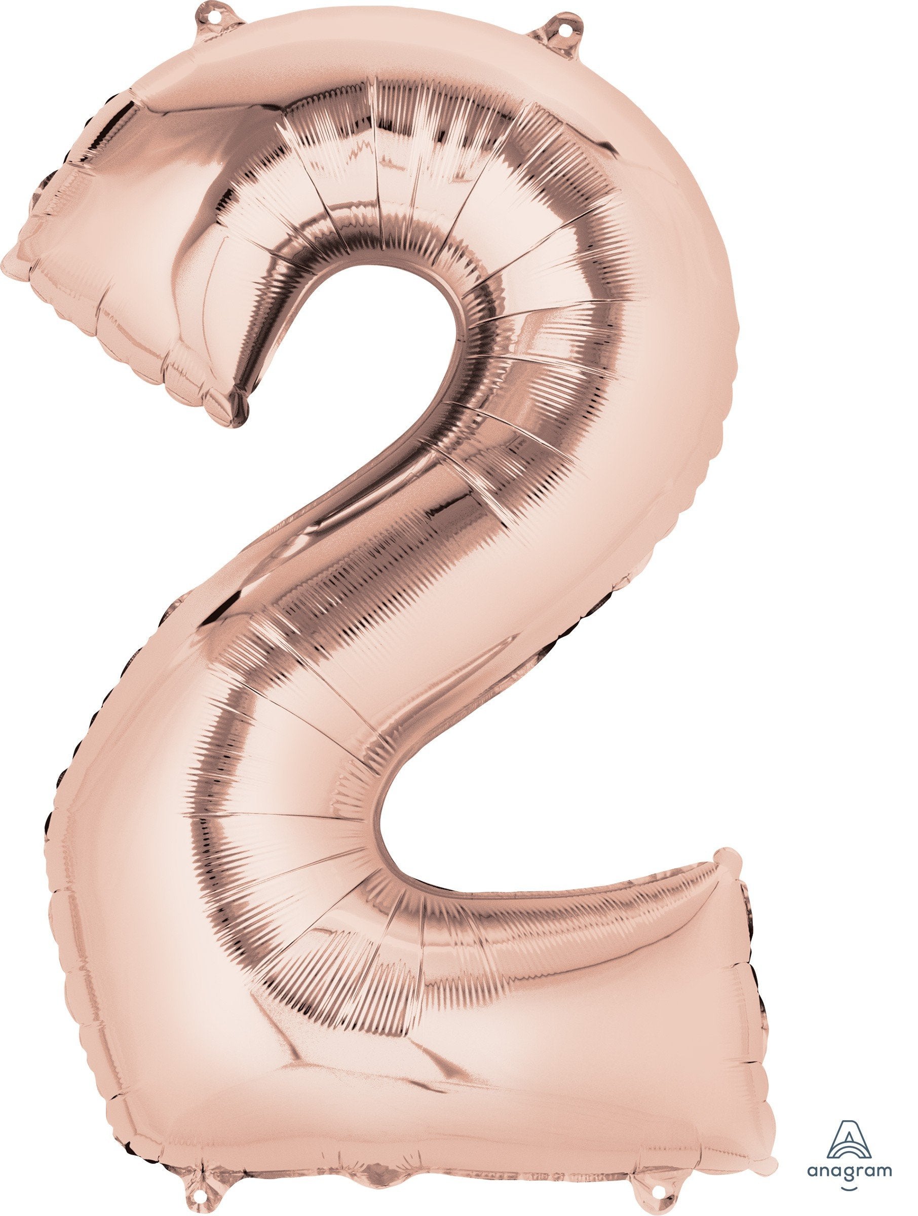 Balloon Foil Number 2 Rose Gold 40cm