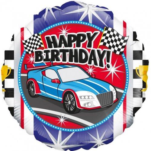 Balloon Foil 45cm Sports Racing Car Happy Birthday