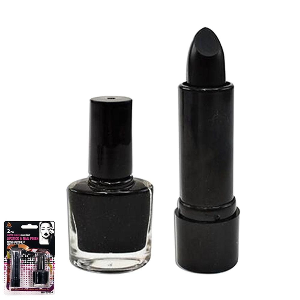 Lipstick And Nail Polish Black