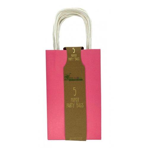 Party Loot Bag Paper Fuchsia Pink Pk/5