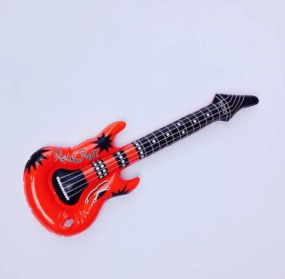 Inflatable Electric Guitar Red & Black Rock N Roll