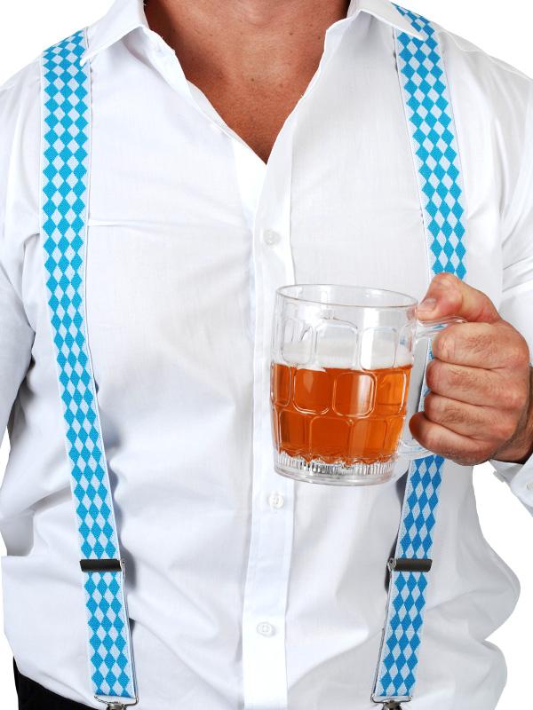 Suspenders/Braces Oktoberfest Blue & White