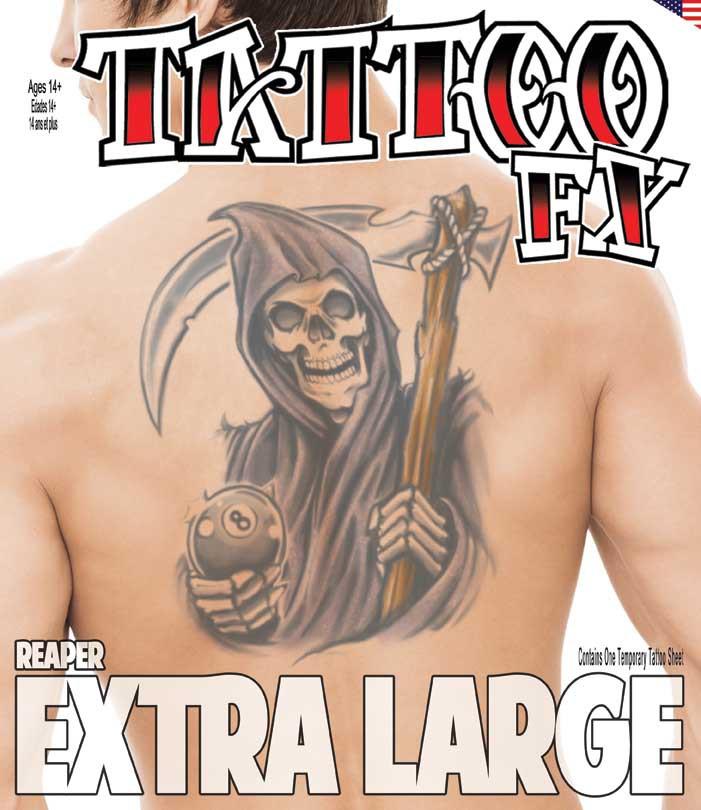 Temporary Tattoo Fx Large Reaper Tinsley