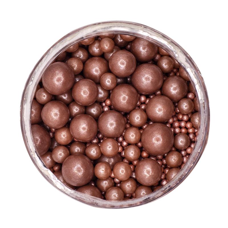 Round Ball Sprinkles Rose Gold Bubble Bubble 75g