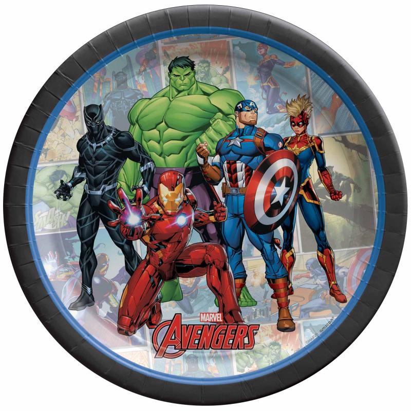 Avengers Powers Unite Paper Plates 17cm Pk/8