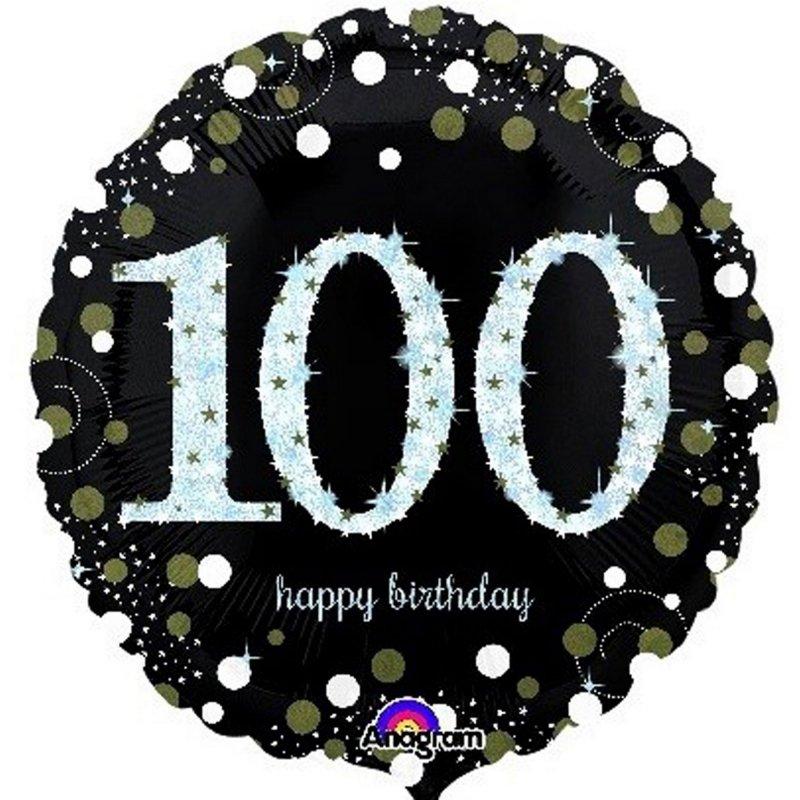 Balloon Foil 45cm Gold Celebration 100th