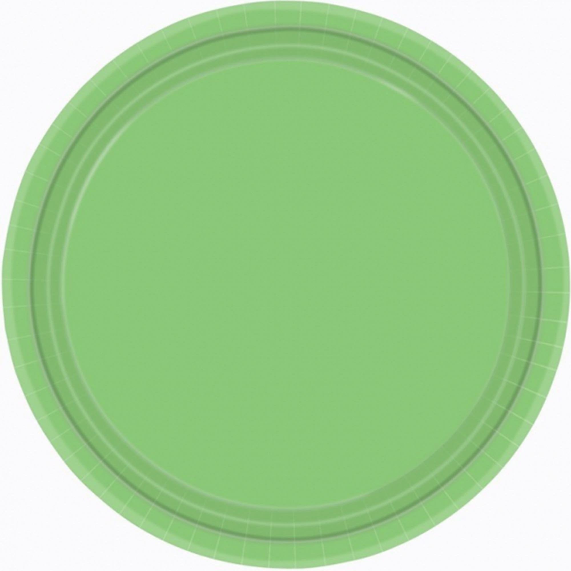 Paper Plates 23cm Kiwi Lime Round 20 Pack