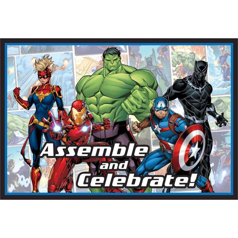 Avengers Powers Unite Postcard Invitations Pk/8
