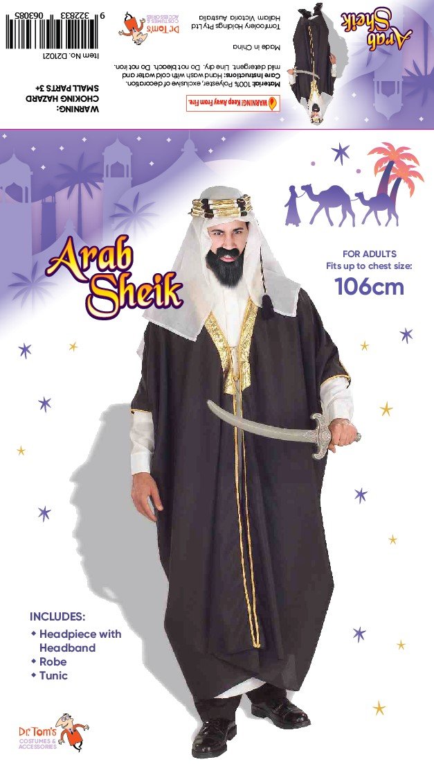 Costume Adult Arab Sheikh One Size