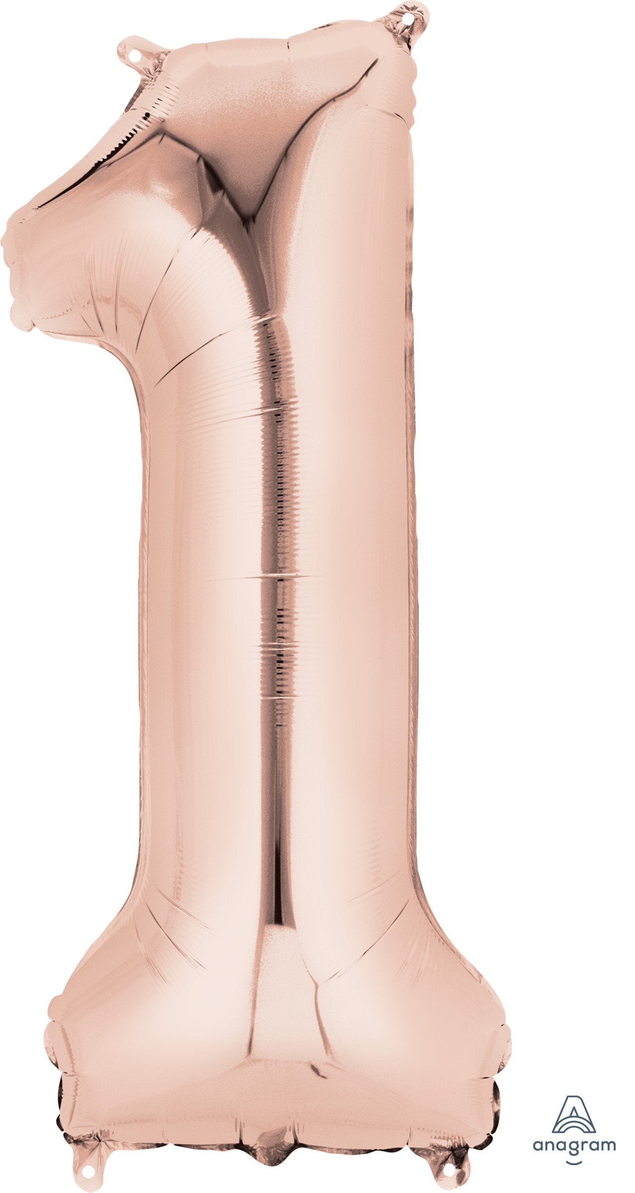 Balloon Foil Number 1 Rose Gold 40cm