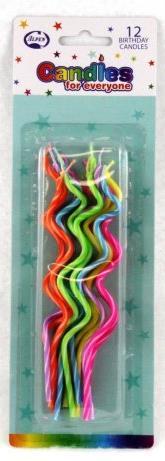 Candles Twisted Spiral Slimes Pk/12