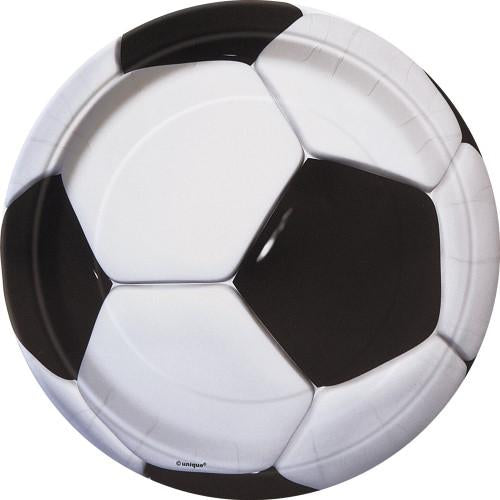 Soccer/Football 3D Plates 18cm Pk 8
