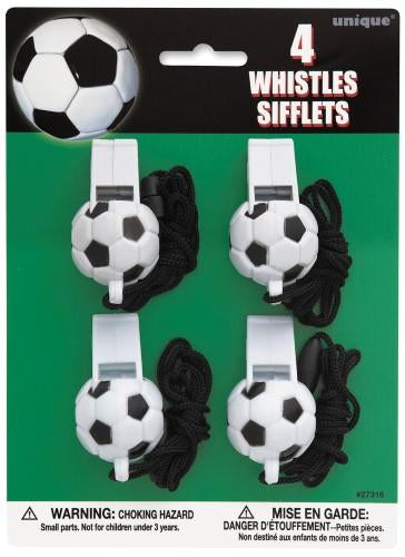 Soccer/Football Whistles Pk/4