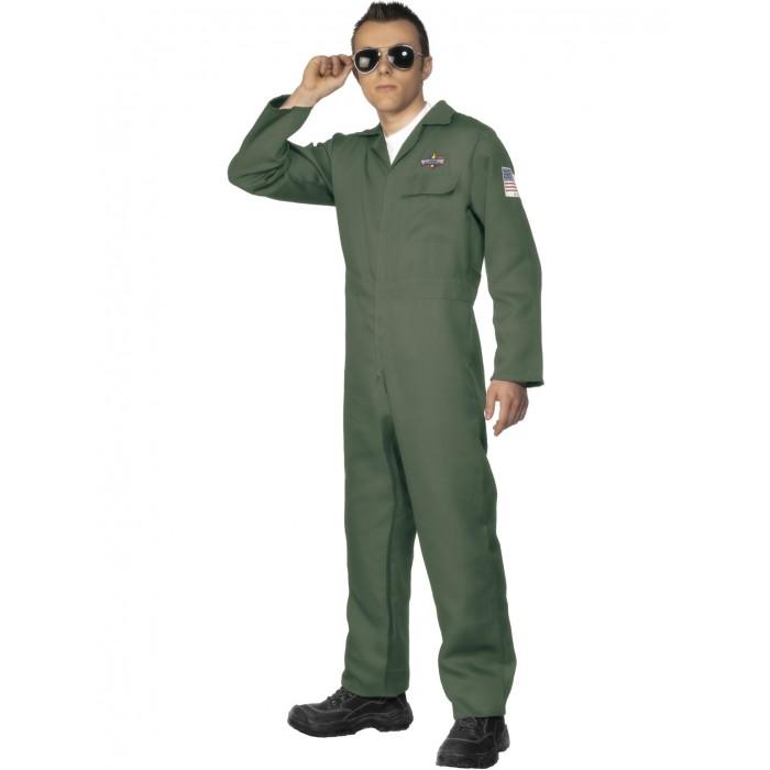 Costume Adult Green Aviator/Pilot Suit Medium