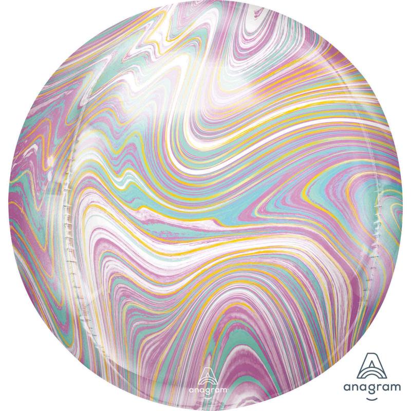 Balloon Orbz 38cm X 40cm Pastel Marblez Each