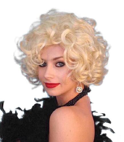 Wig Curly Blonde Silver Screen Star