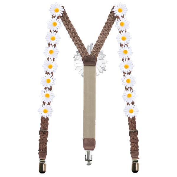 Suspenders/Braces Flower Oktoberfest Hippie