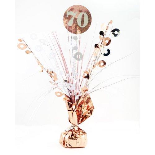 Centrepiece Happy 70th Birthday Rose Gold 165g