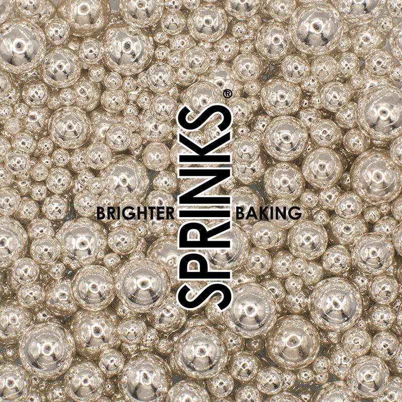 Round Ball Sprinkles Silver Bubble Bubble 75g
