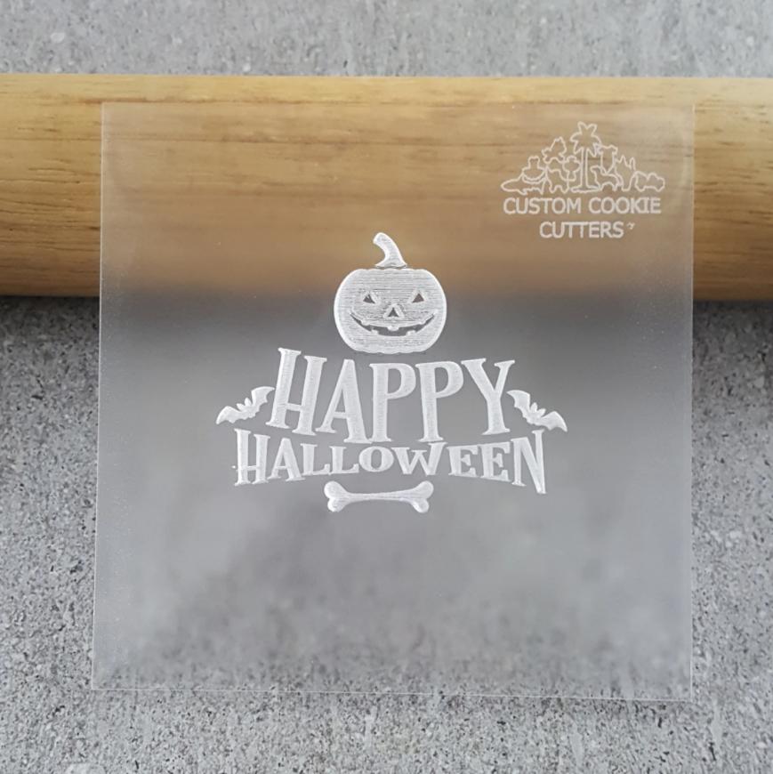 Happy Halloween Cookie/Biscuit Debosser Cutter