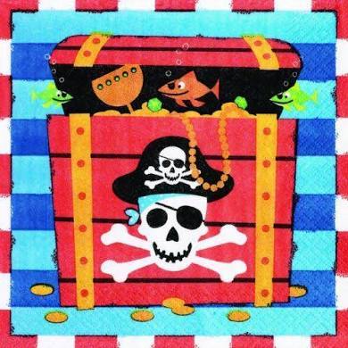 Pirate Treasure Napkins Pk/16