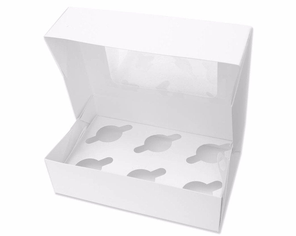Cupcake Box For 6 With Pvc Lid