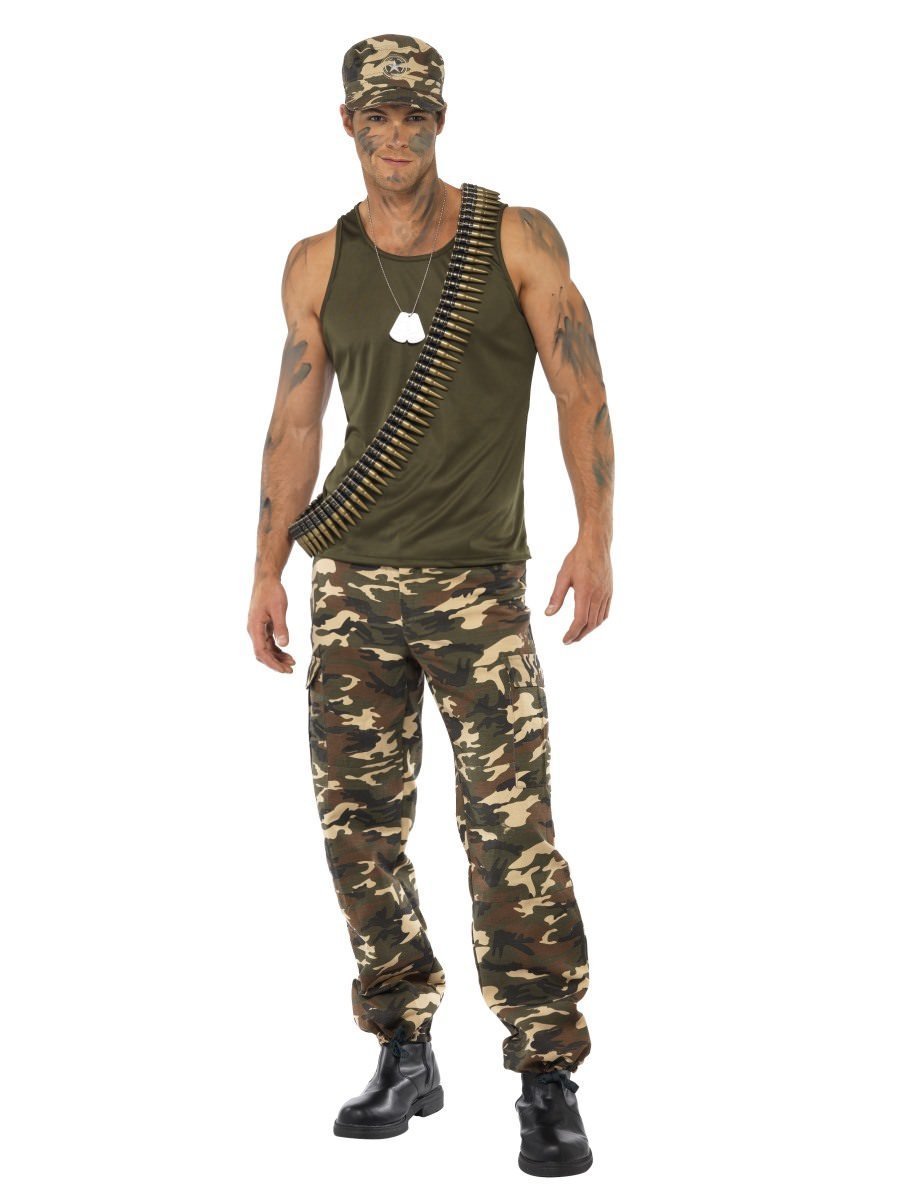 Costume Adult Male Khaki Camo Deluxe Large