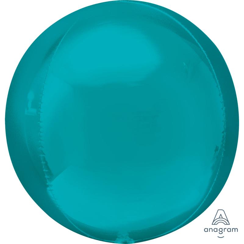Balloon Orbz 38cm X 40cm Aqua Blue/Green Each