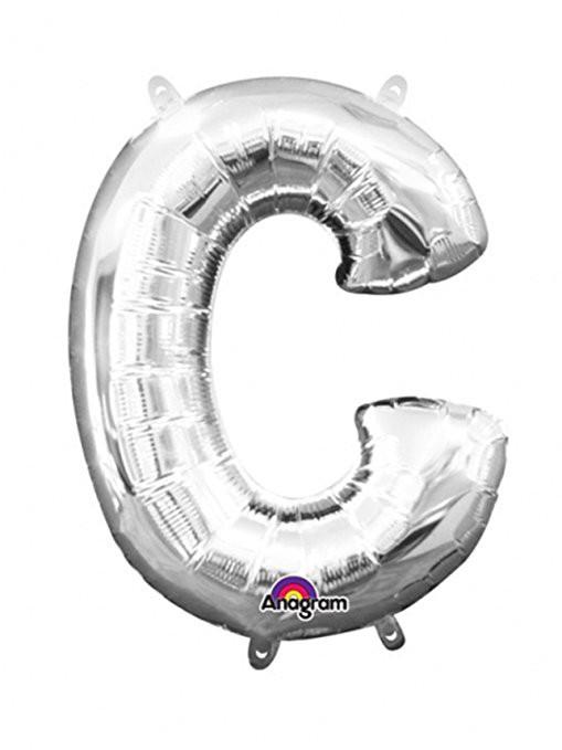 Balloon Foil Letter C Silver 40cm