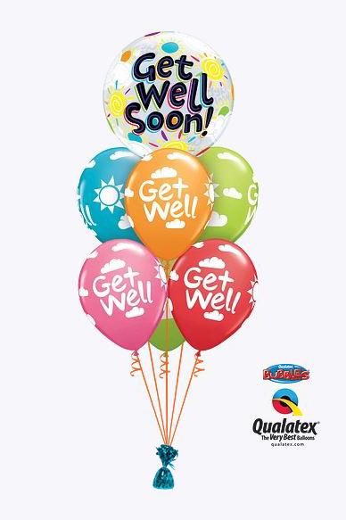 Balloon Bouquet Get Well Sunshine