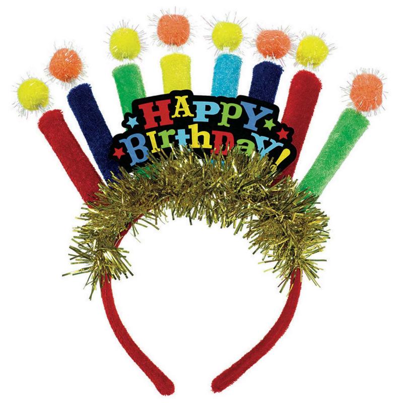 Headband Happy Birthday Candles