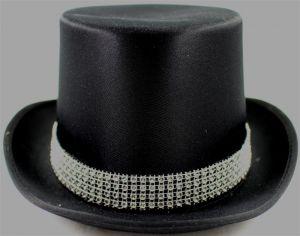 Hat Top Black W/Diamante Headband