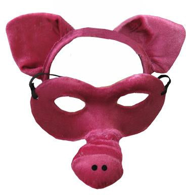 Animal Costume Headband & Mask Set Pink Pig