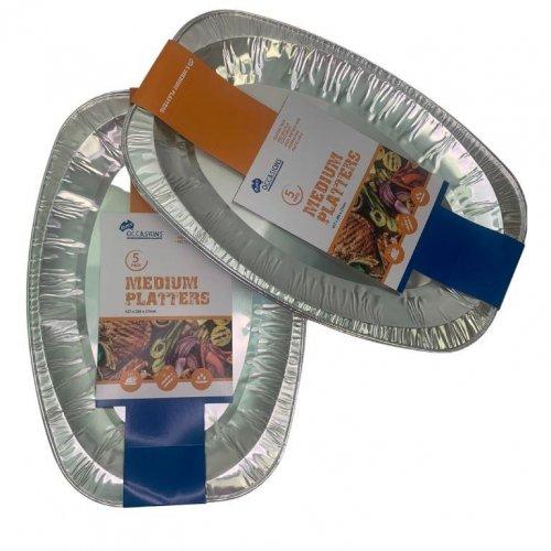 Foil Platter Pk/5 - 427 X 285 X 27mm