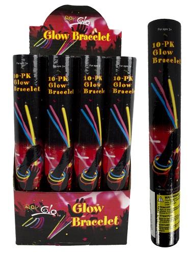 Glow In The Dark Bracelet Tube 20cm Pk/10