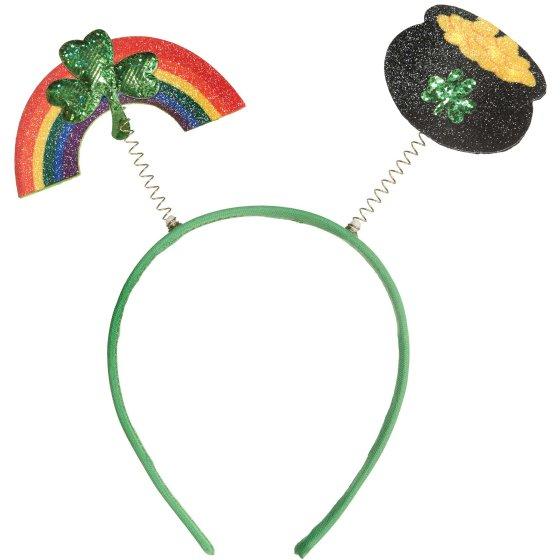 Headband St Patricks Pot Of Gold & Rainbow Headbopper
