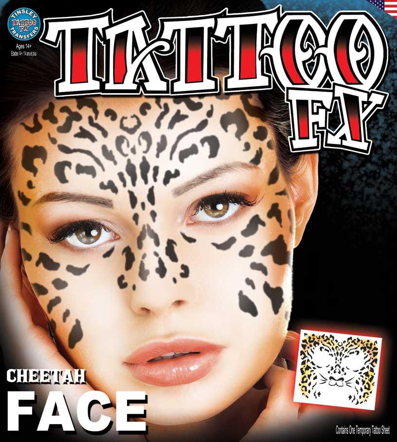Temporary Tattoo Fx Cheetah Face