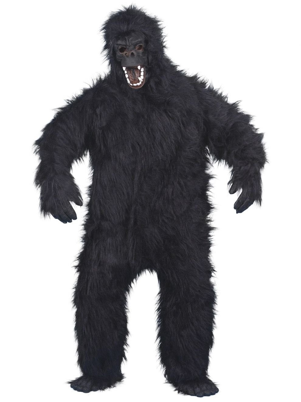 Costume Gorilla Black One Size W/ Mask, Hands And Feet