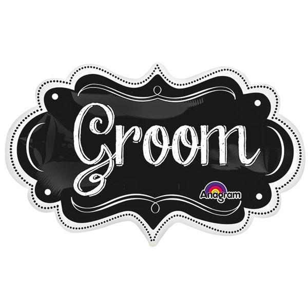 Balloon Foil Shape Groom Chalkboard