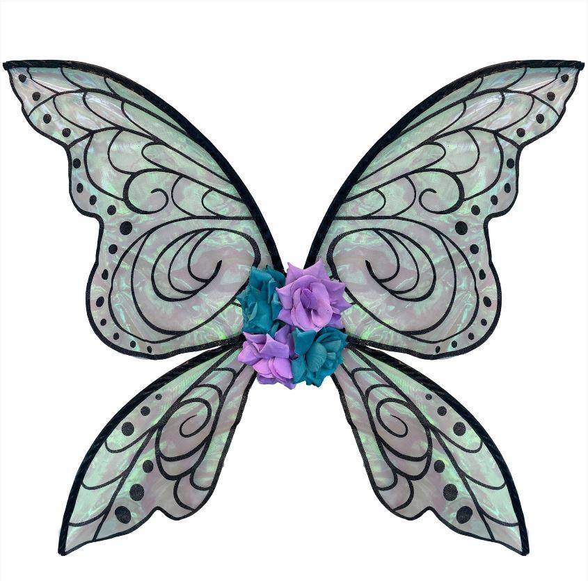Wings Enchanted Fairy Black & Purple Large Deluxe