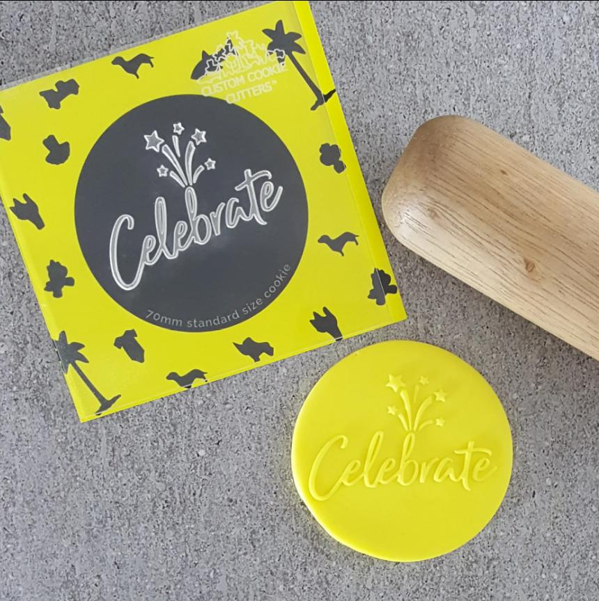 Celebrate Cookie/Biscuit Debosser Cutter