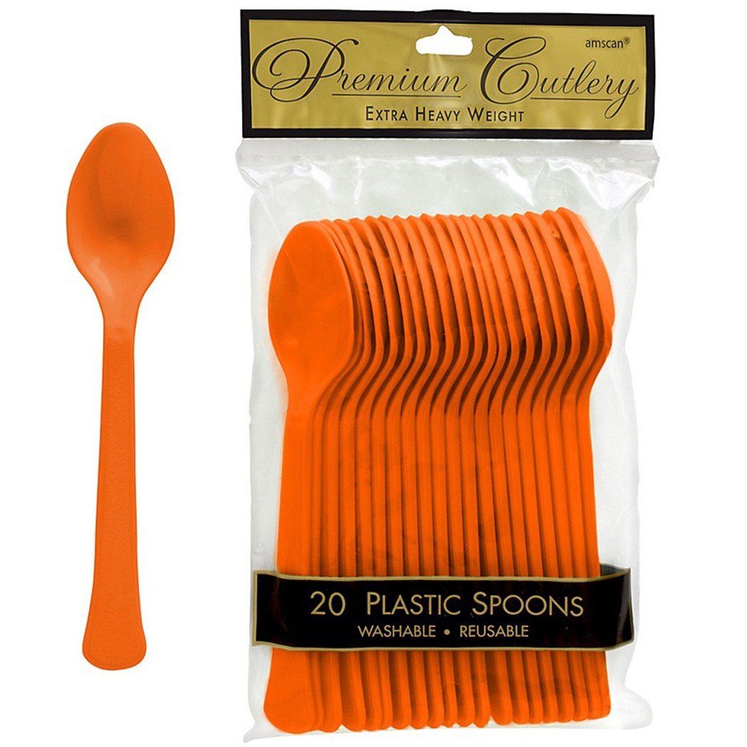 Spoons Orange Peel Plastic Pk/20- Discontinued Line Last Chance To Buy
