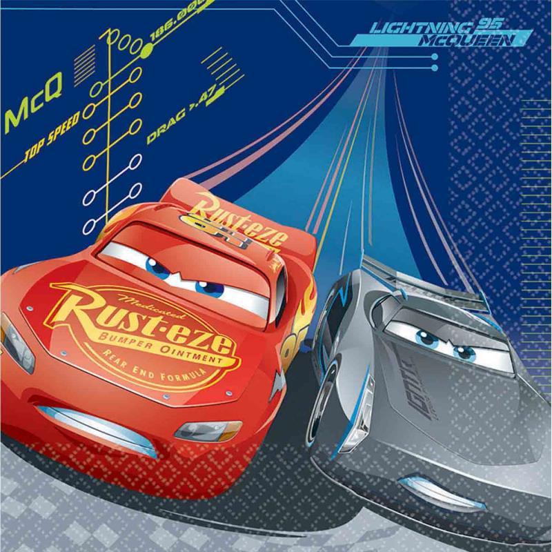 Cars 3 Lunch Napkins Pk/16 33cm X 33cm