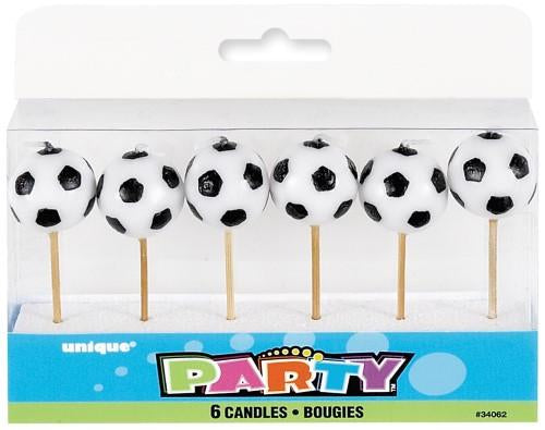 Candle Soccer/Football Ball Pk/6
