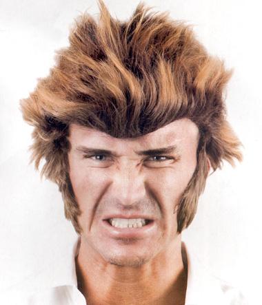 Wig Wolfman Brown Tattered Spiky