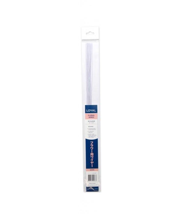 Florist Flower Wire 30 Gauge White Pk 50