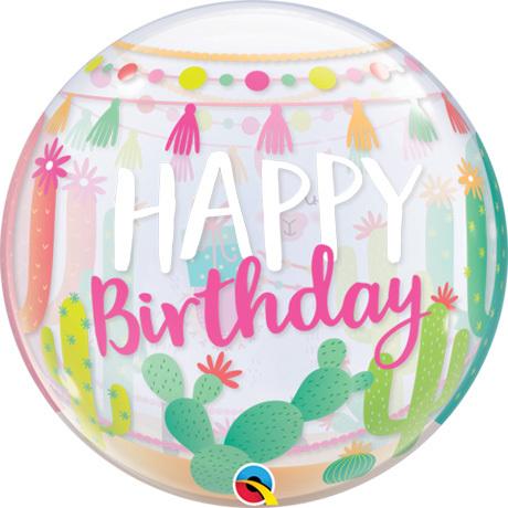 Balloon Bubble Birthday Llama